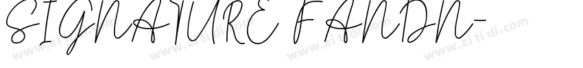 SIGNATURE FANDN字体转换